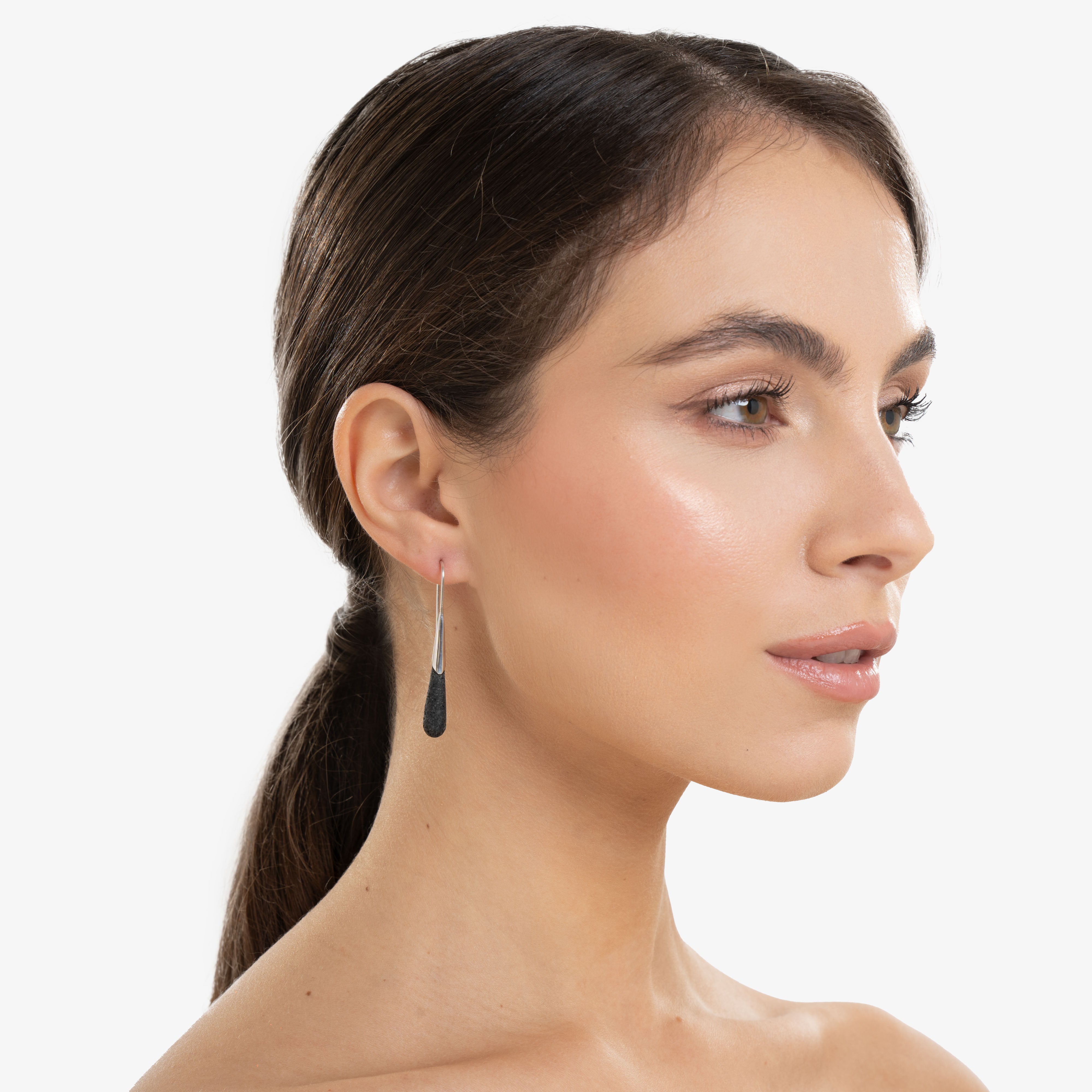 Surrentum - Orecchini artigianali pietra lavica - Collezione Lava e Luce